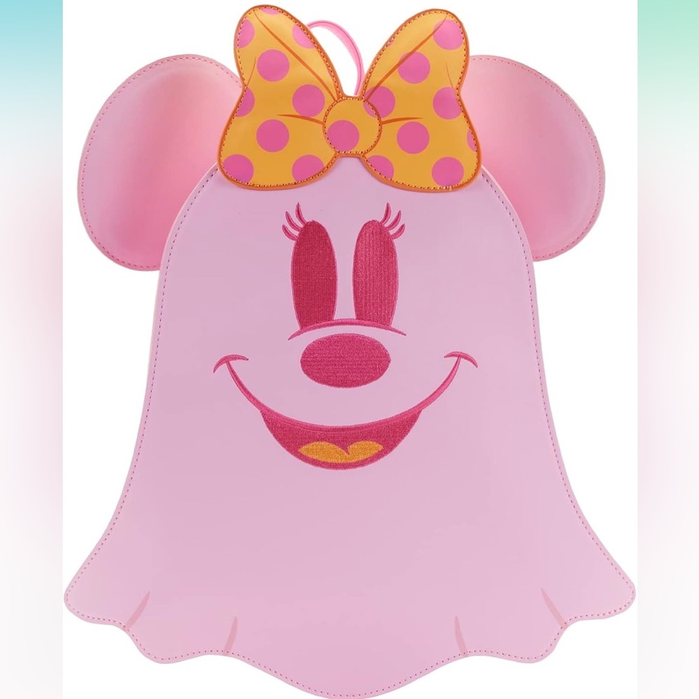 Loungefly Minnie Mouse pink glow in the dark ghost